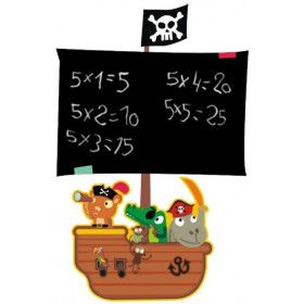 Pirate Ship Chalkboard  writeable blackboard wall decal  